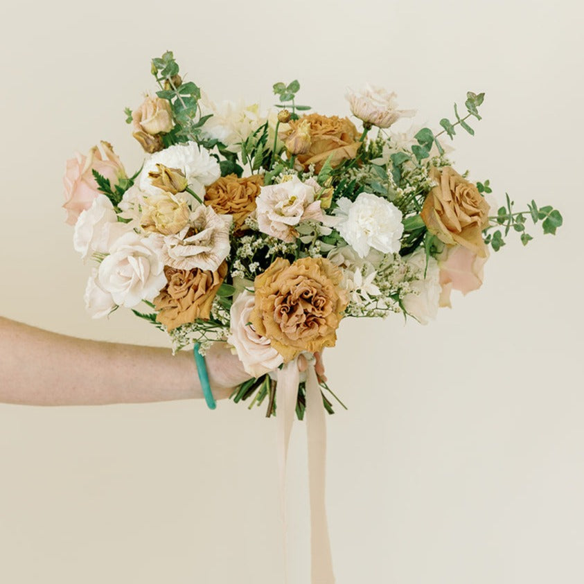 canyon rose DIY bridal bouquet flowers