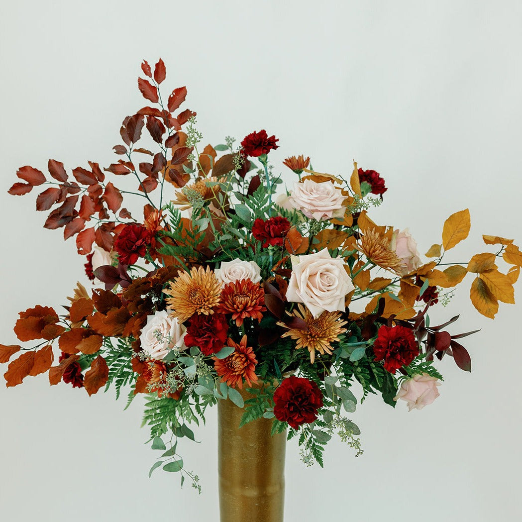 autumn DIY ceremony flowers