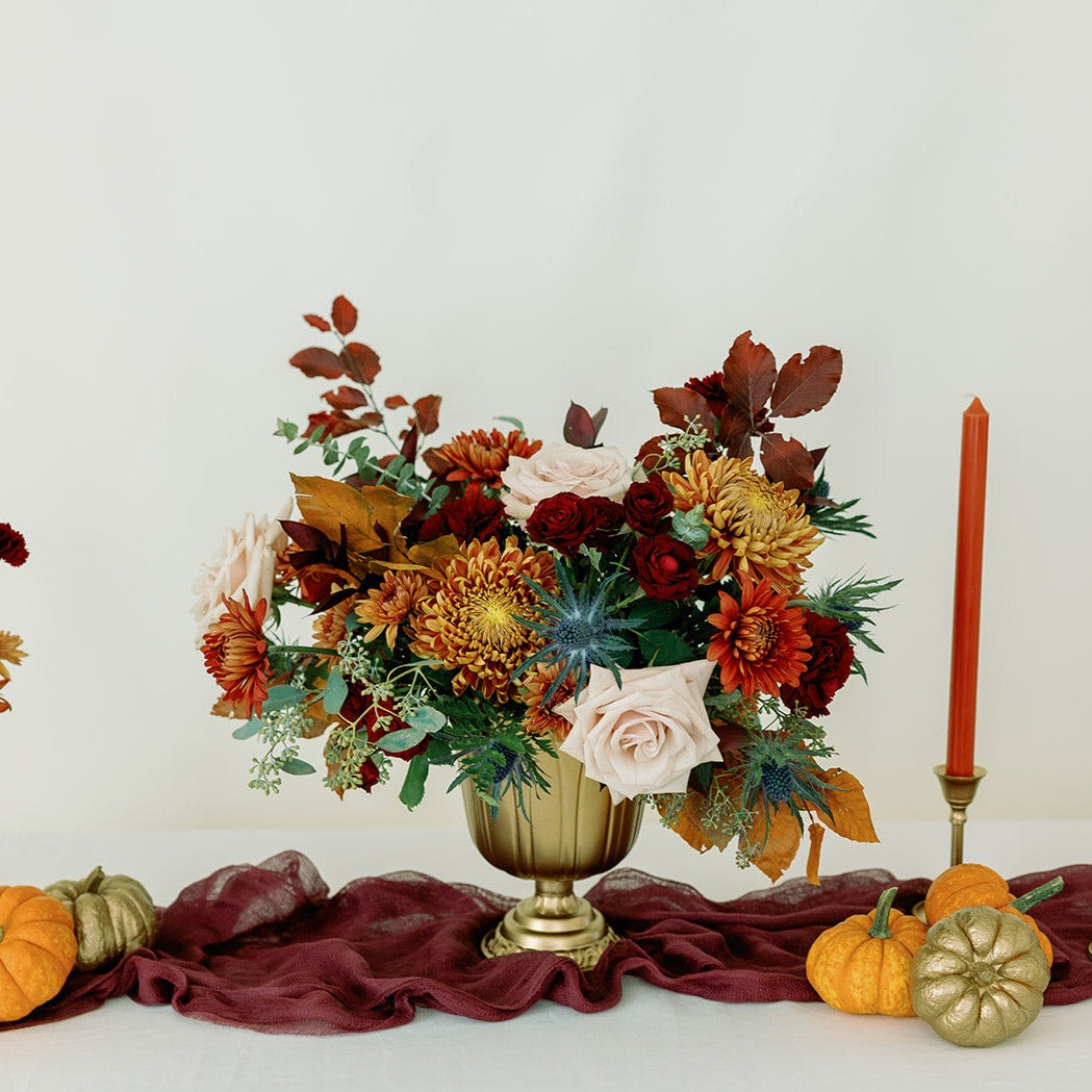 autumn DIY centerpiece flowers
