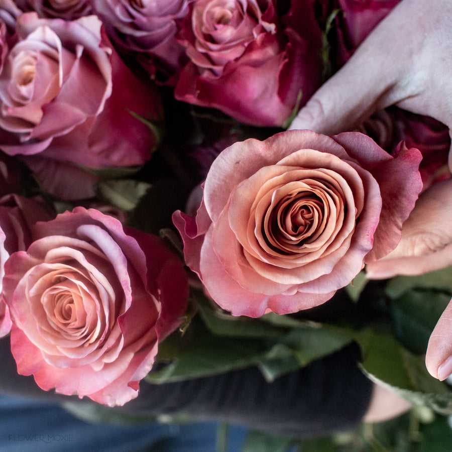 Paper Moon Roses Peachy Mauve Purple Moon Rose | Fresh DIY Wedding Flowers | Flower Moxie