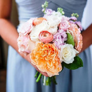 Mayra's Peach Garden Roses | DIY Wedding Flowers | Flower Moxie