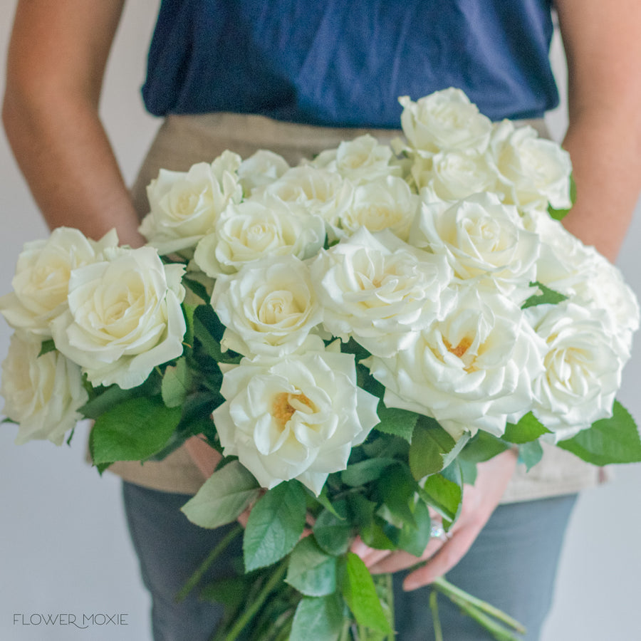 White Roses | Fresh DIY Wedding Flowers | Flower Moxie