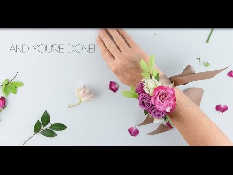 slap bracelet wrist corsage tutorial