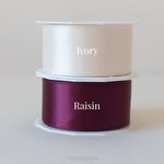 ivory and raisin satin ribbon