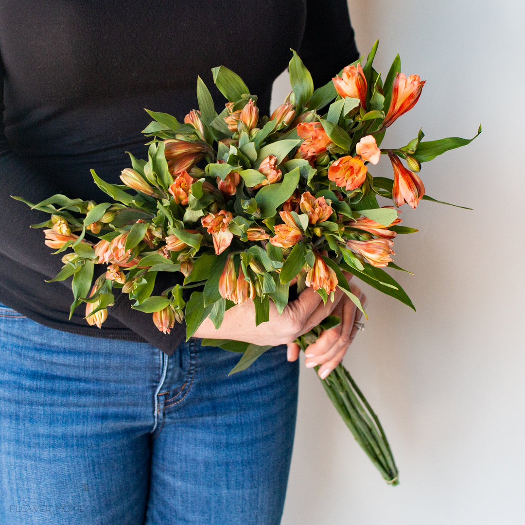 open lace back dress Orange Alstroemeria Flower | DIY Wedding Flowers